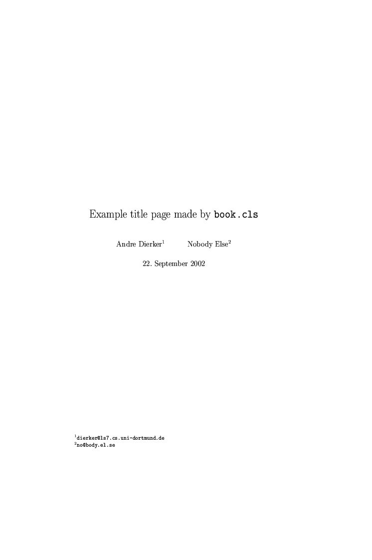 Title Page Latex